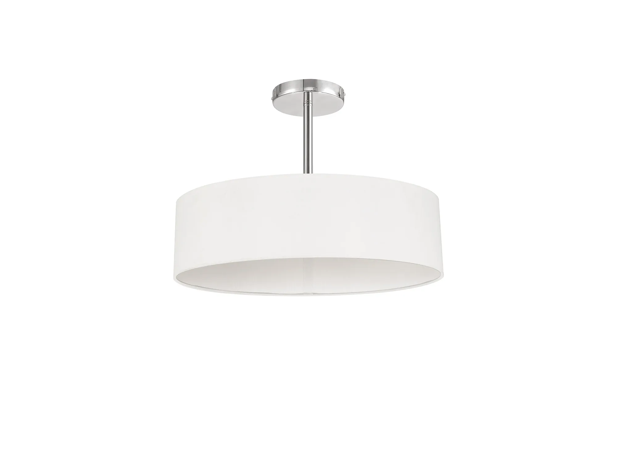Baymont 45cm Semi Flush 5 Light Polished Chrome, White DK0727  Deco Baymont CH WH